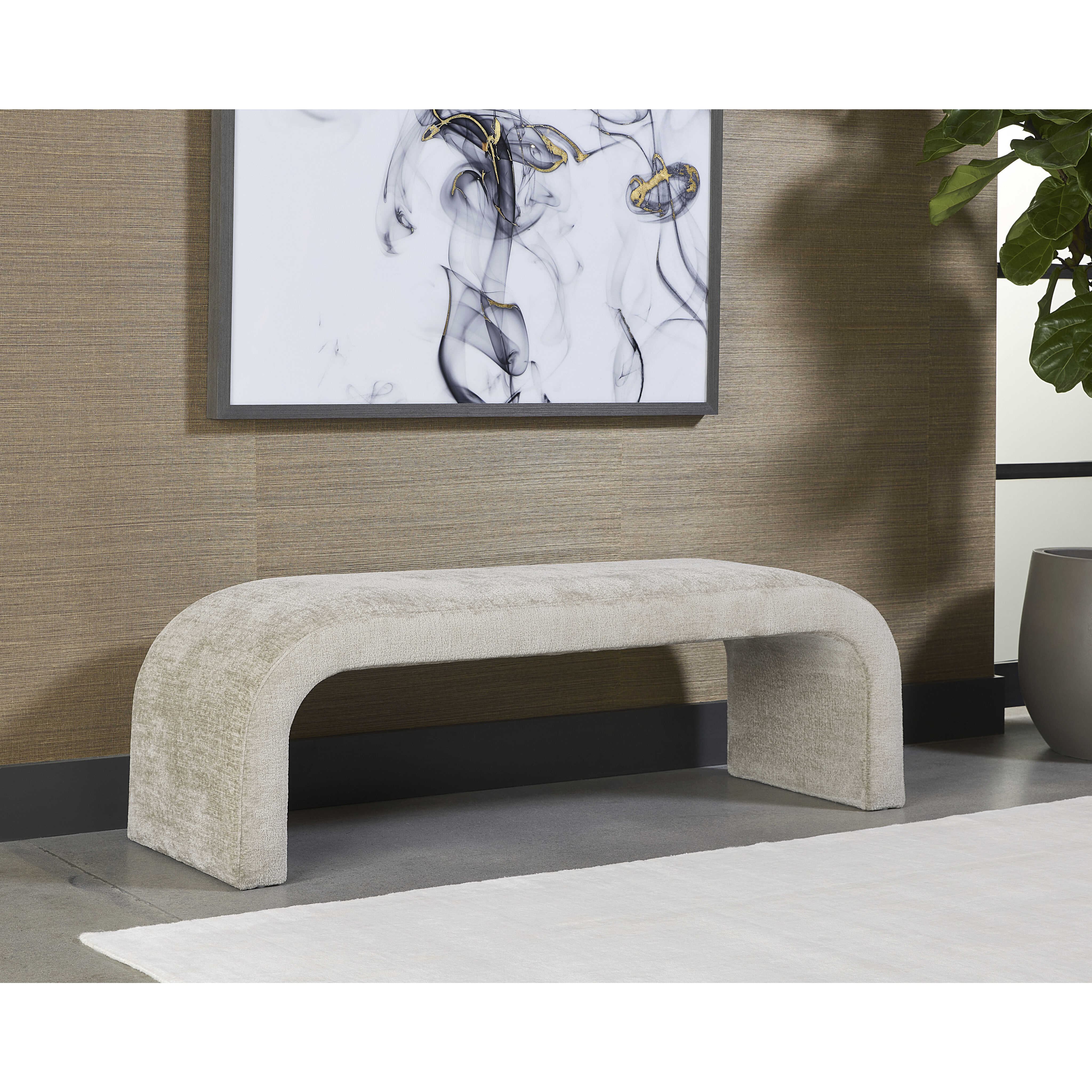 Nahara Bergen Taupe Bench